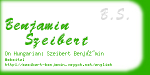 benjamin szeibert business card